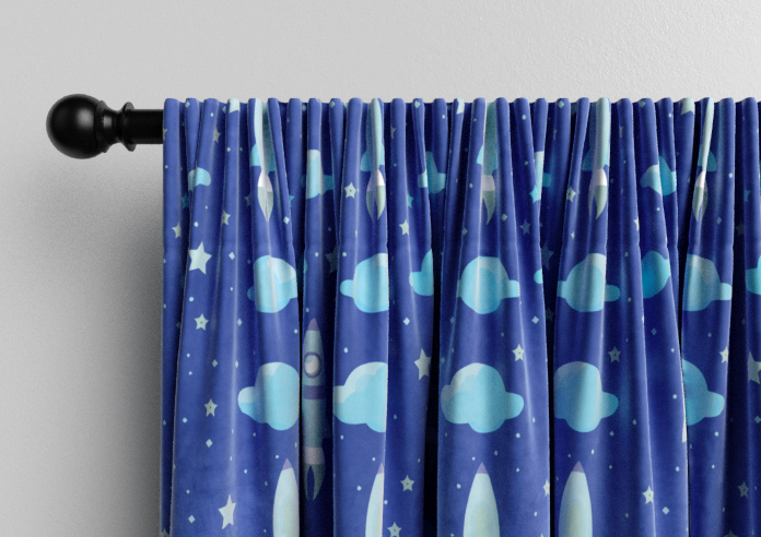 Blast Off, Blue Comet - Made to Measure Curtains - Image 9
